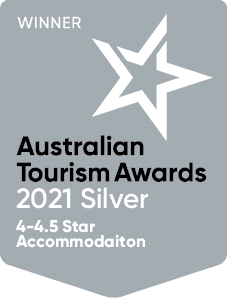 SILVER wins for 4-4.5 Star Accommodation at the 2021 Qantas Australian Tourism Awards!